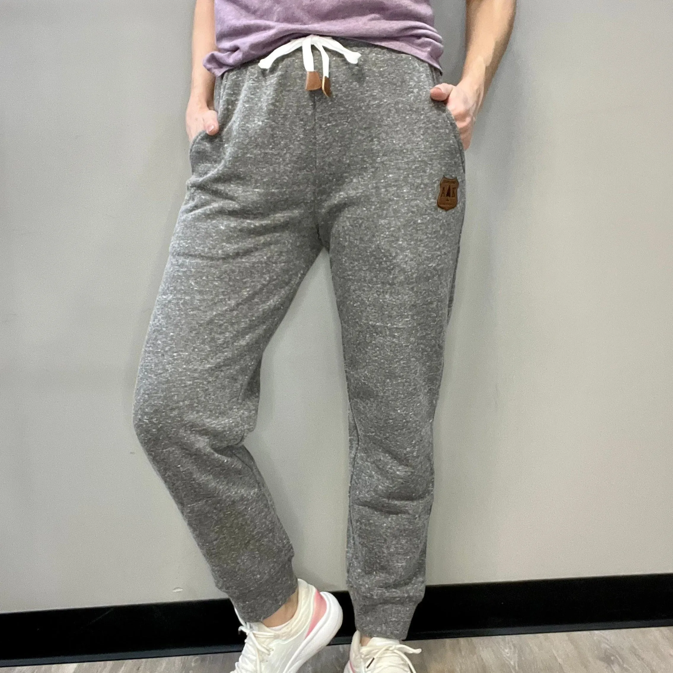 Leather Shield Patch Sweatpants