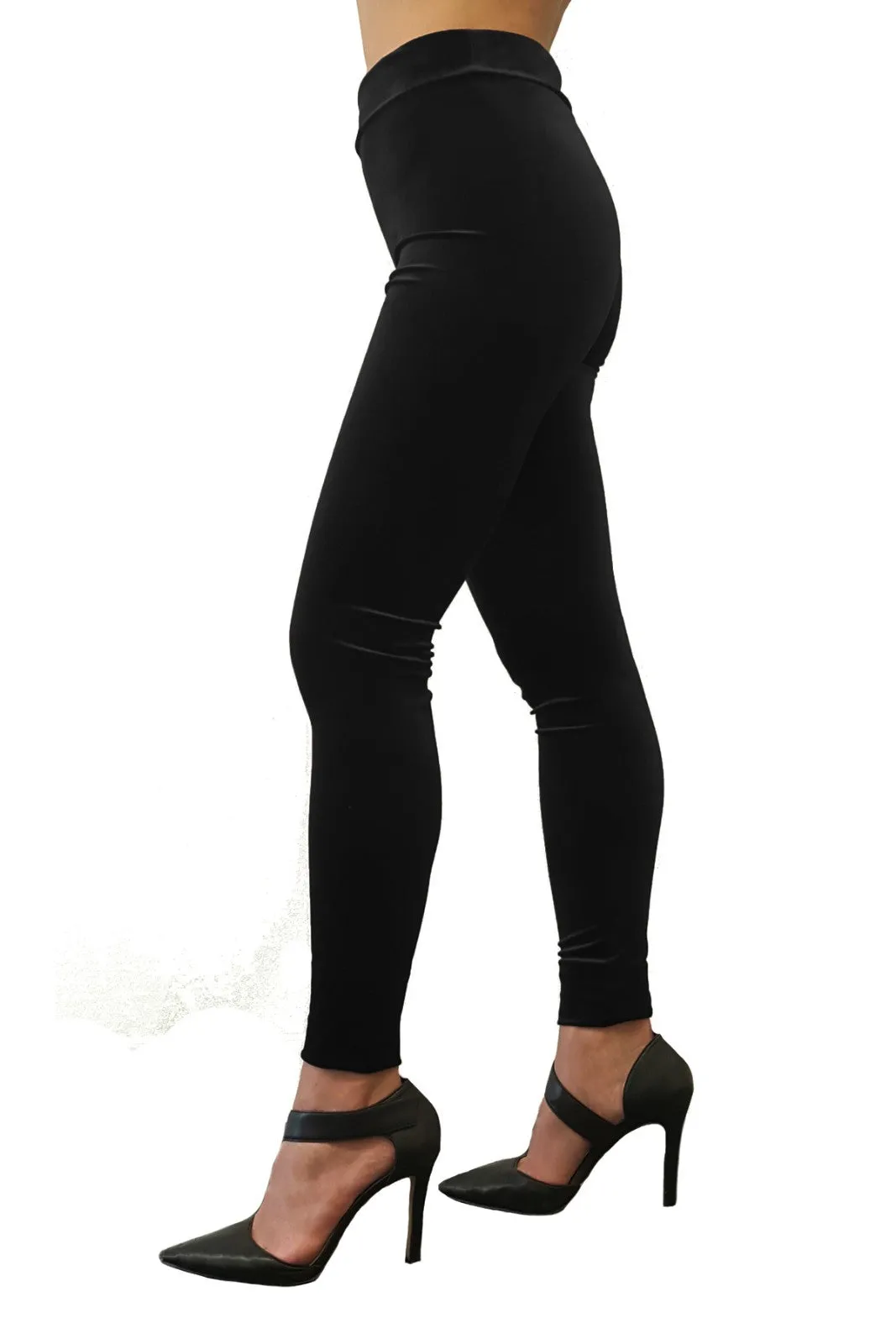 Luxury Leggings in Black Velvet