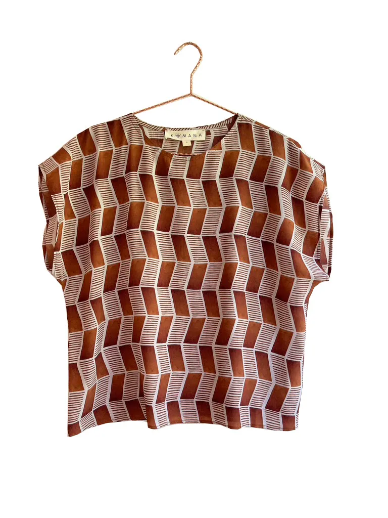 Ninette Top in Facade Caramel