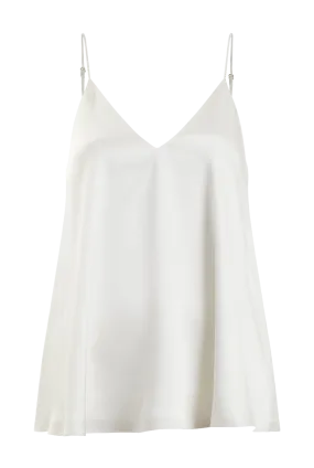 Organic Peace Silk Camisole Top | White