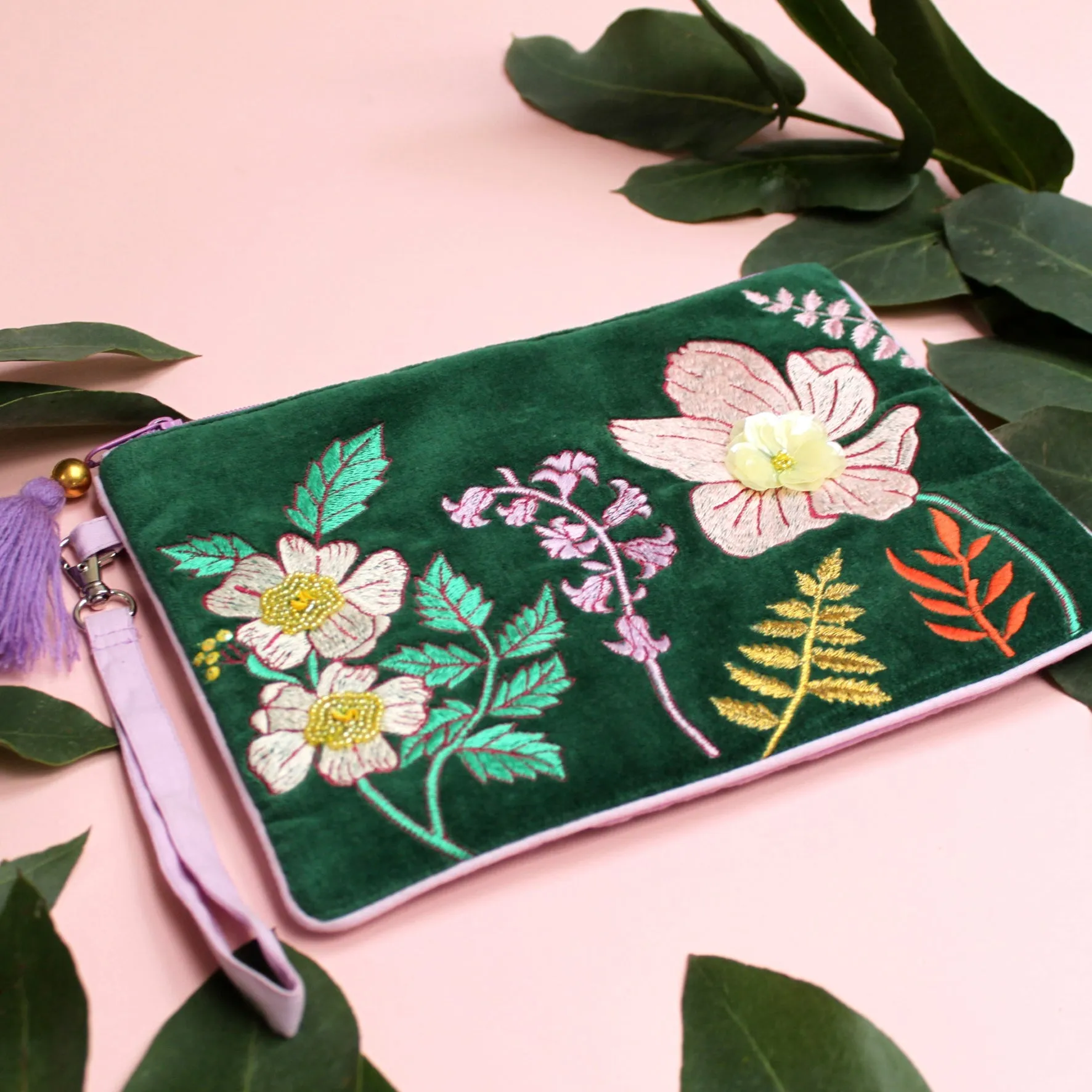 Posy Teal Clutch Bag