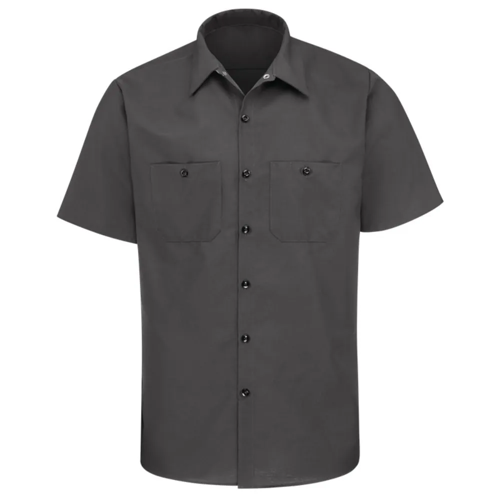 Red Kap Men's Short Sleeve Industrial Work Shirt - Charcoal SP24CH