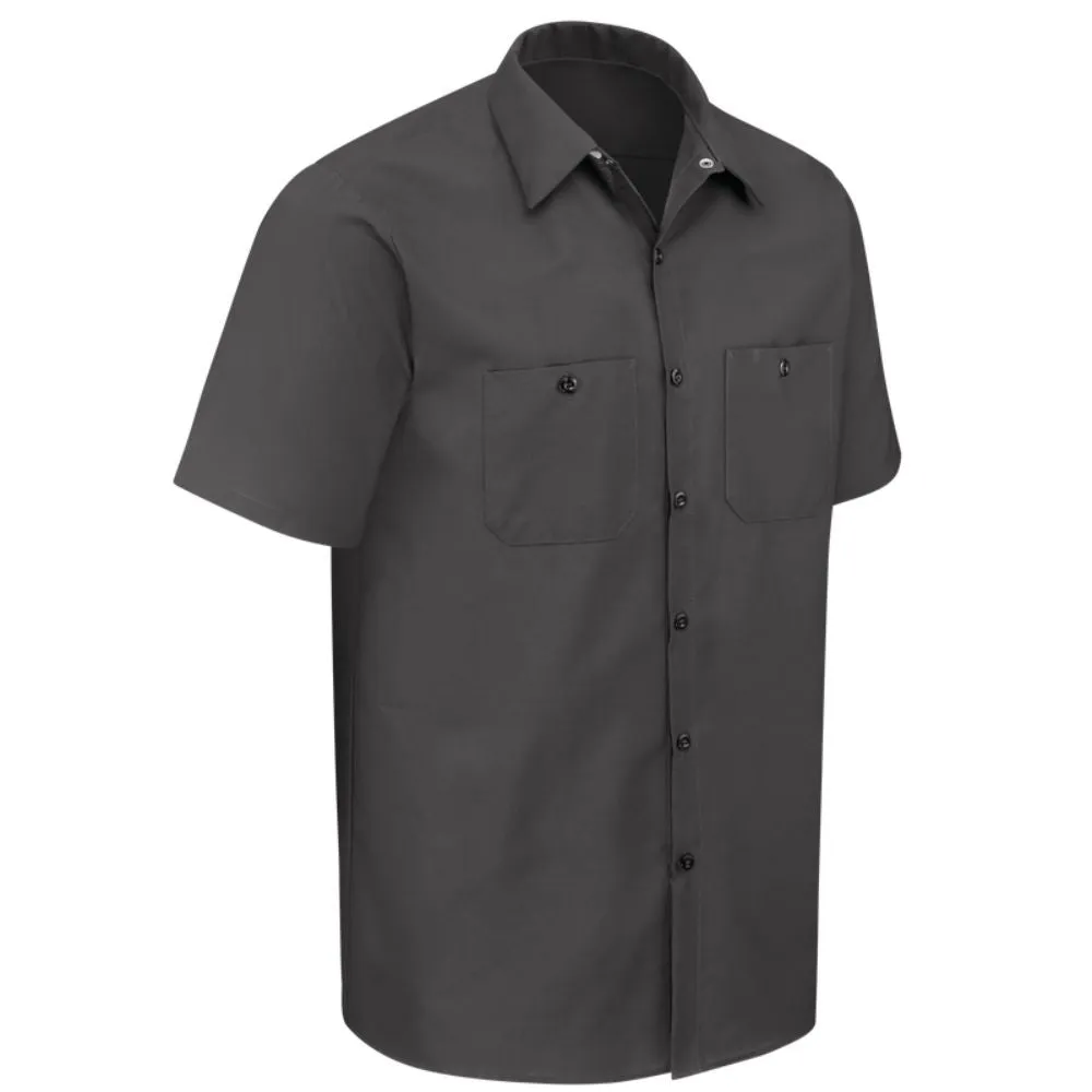 Red Kap Men's Short Sleeve Industrial Work Shirt - Charcoal SP24CH