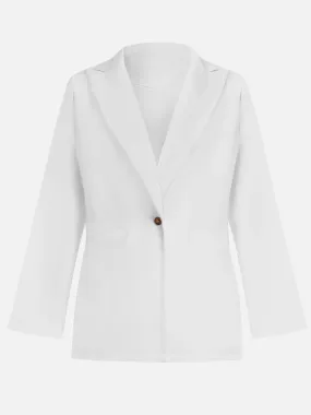 Single Button Lapel Blazer