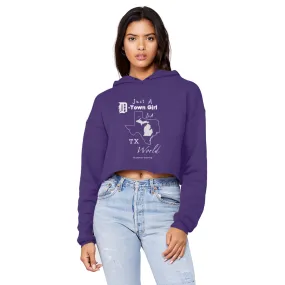 SMF D-Town Girl TX World Cropped Hoodie