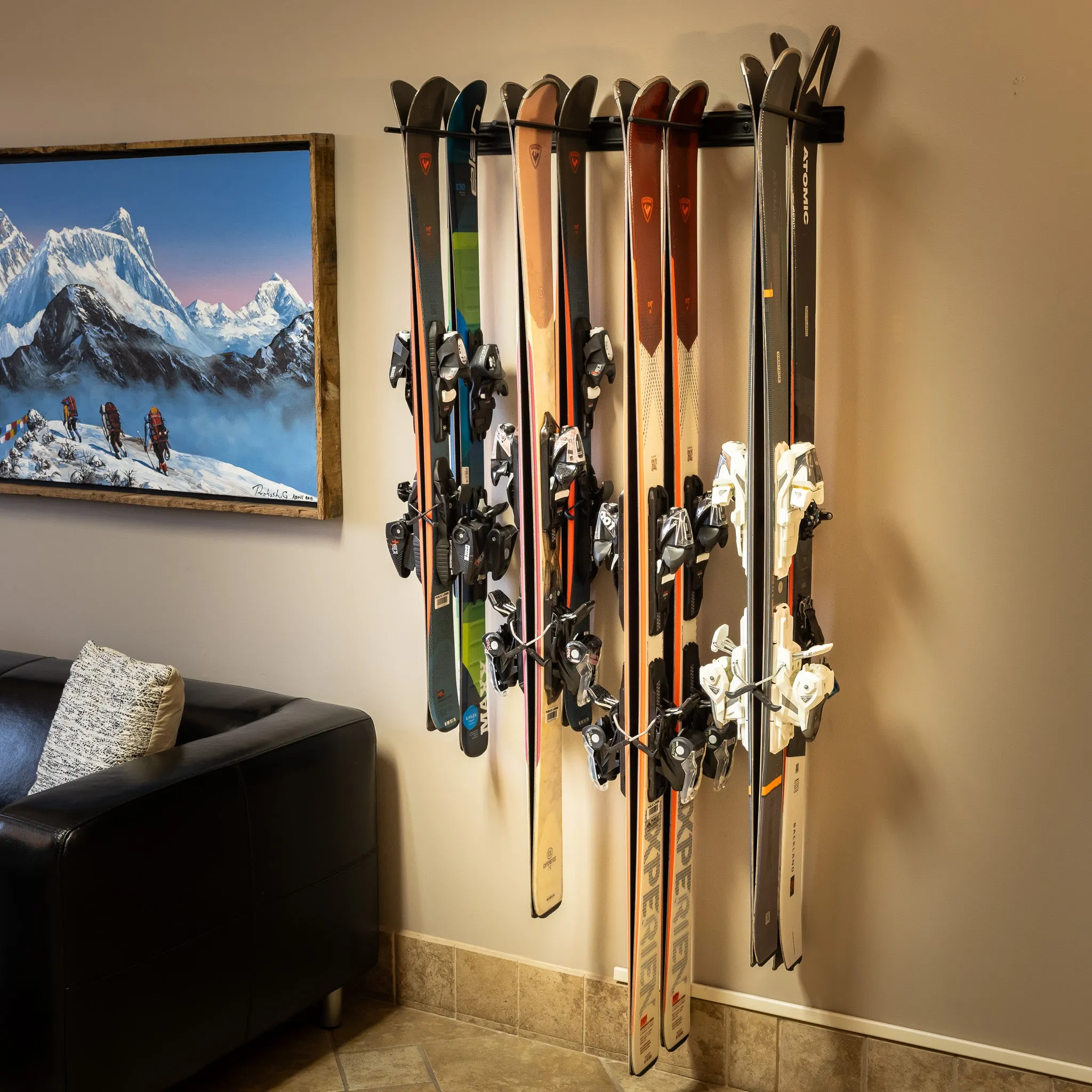 Snowbasin Ski Storage Rack | Holds 8 Pairs of Skis