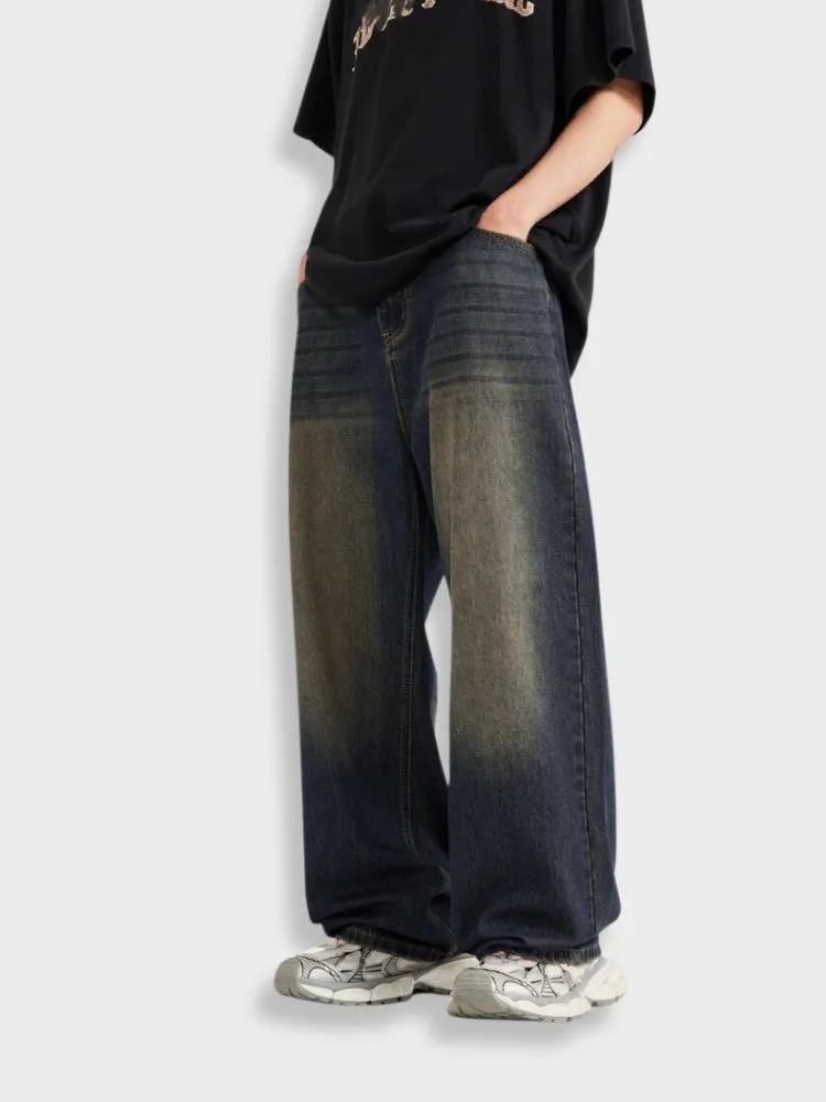 Street Wide Leg Washed Denim