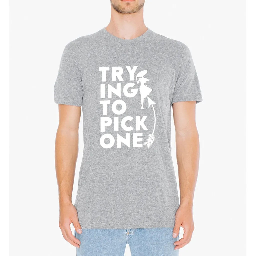 TRYING TO PICK T SHIRT