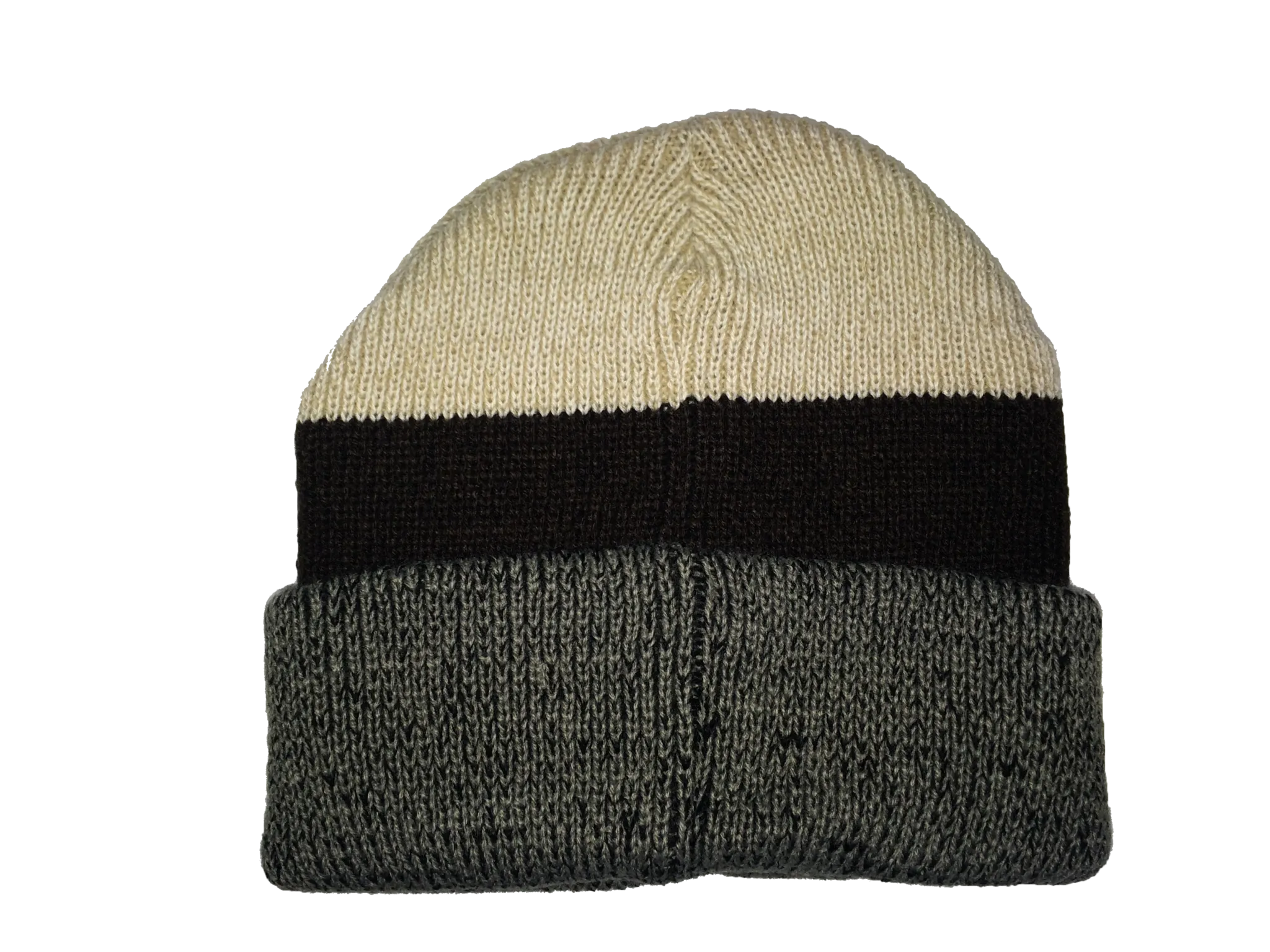 Winter-Hats Men's Tri-Color Cuffed Hat