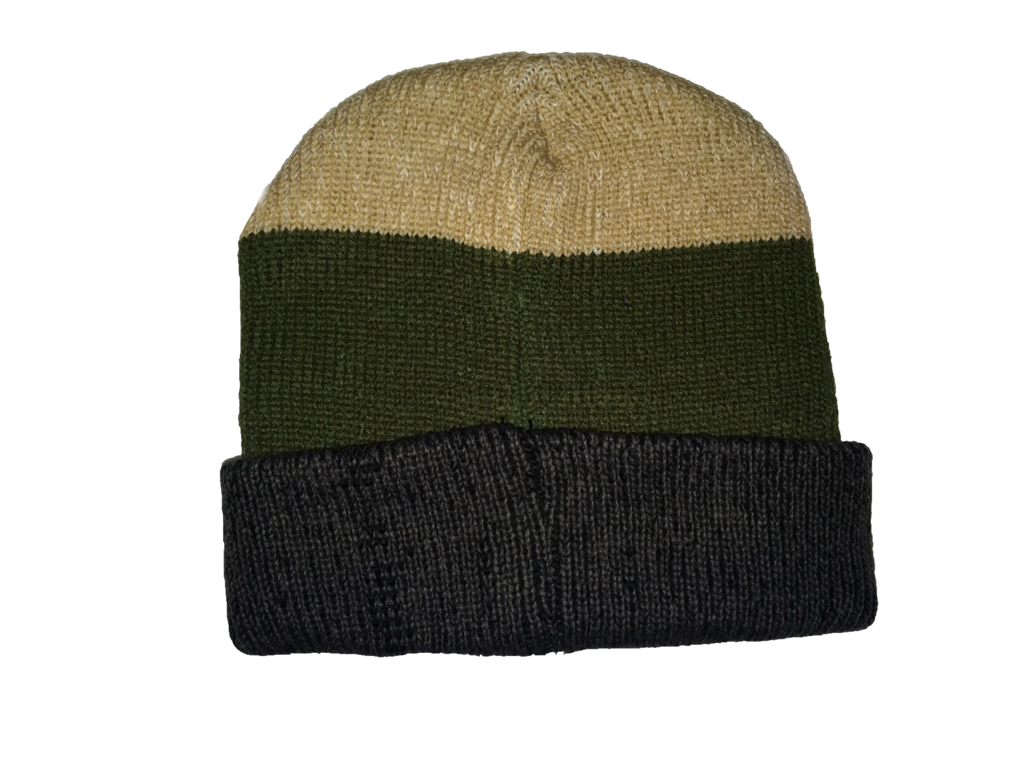 Winter-Hats Men's Tri-Color Cuffed Hat