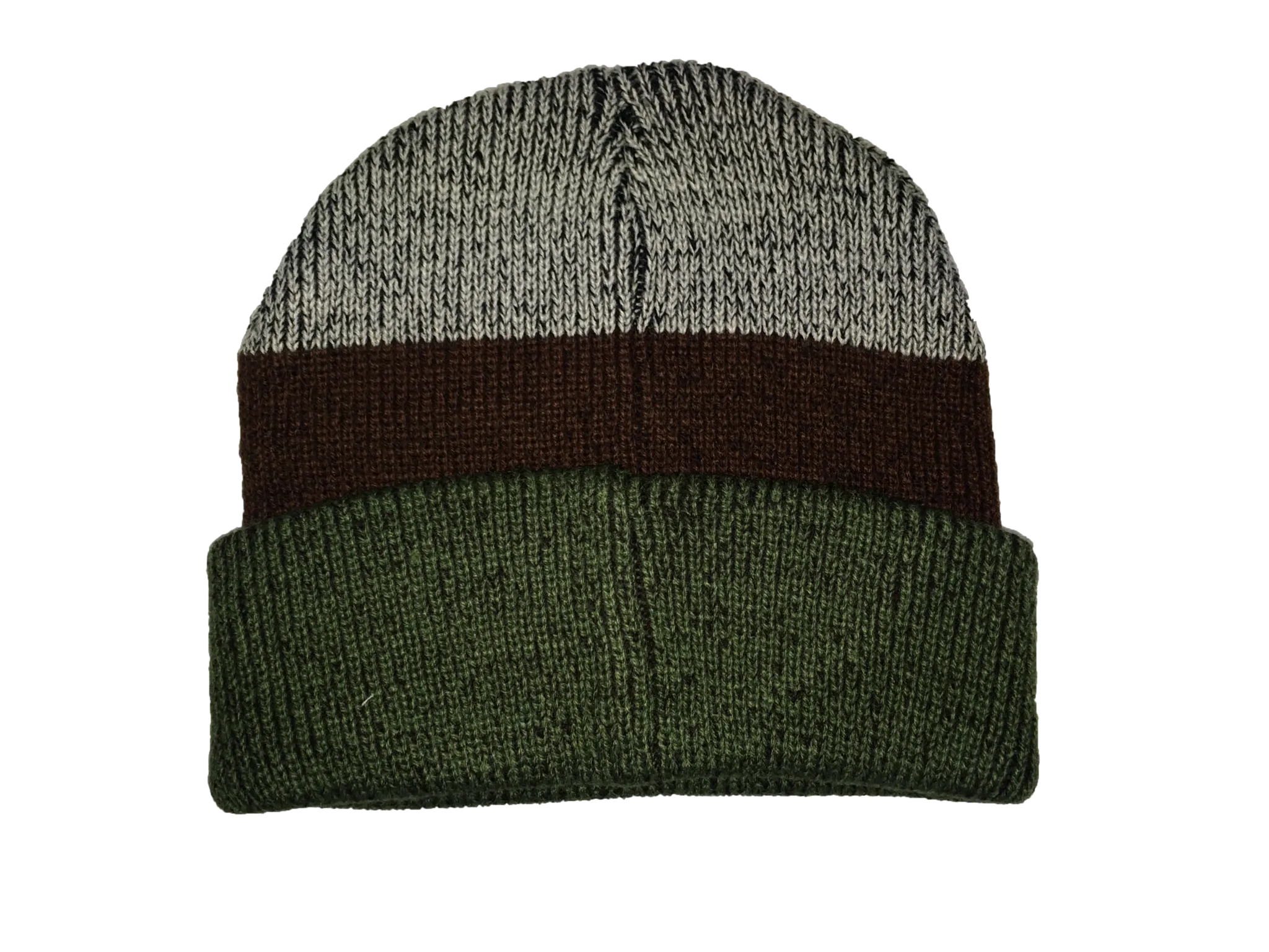 Winter-Hats Men's Tri-Color Cuffed Hat