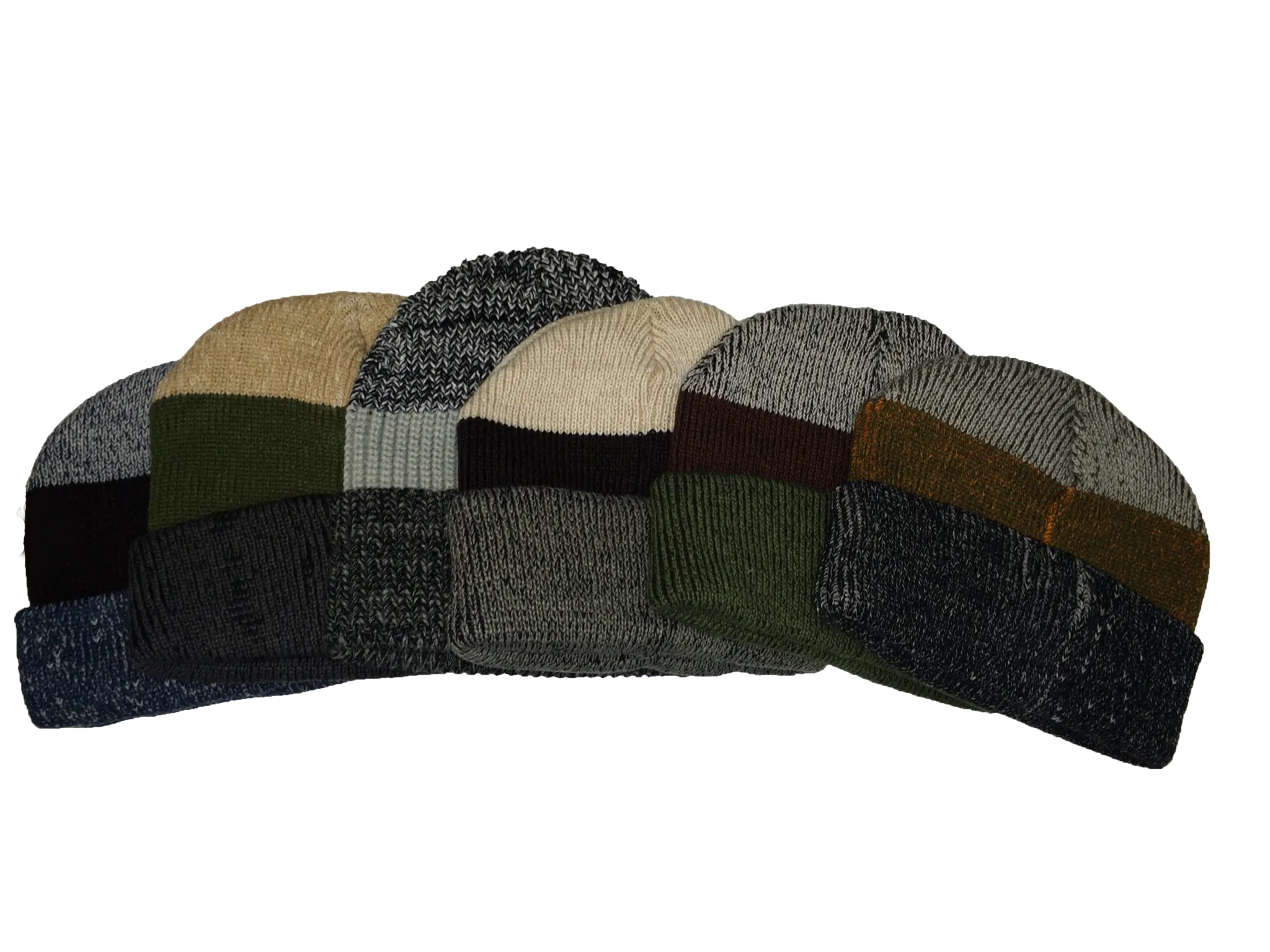 Winter-Hats Men's Tri-Color Cuffed Hat